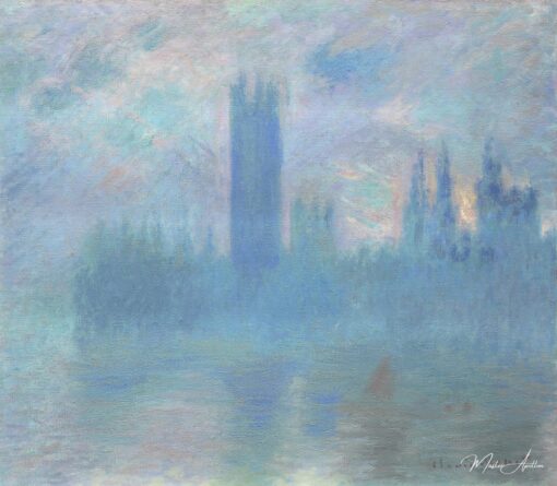 Sans titre, surnommée Le Parlement de Londres (W 1600) – Claude Monet Claude Monet
