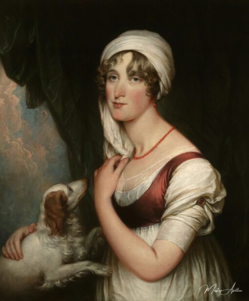 Sarah Trumbull avec un épagneul – John Trumbull John Trumbull