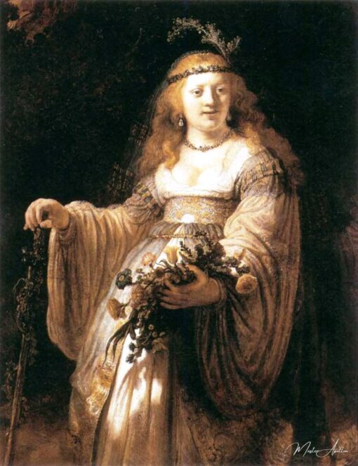 Saskia van Uylenburgh en costume d’Arcadie – Rembrandt van Rijn Rembrandt van Rijn