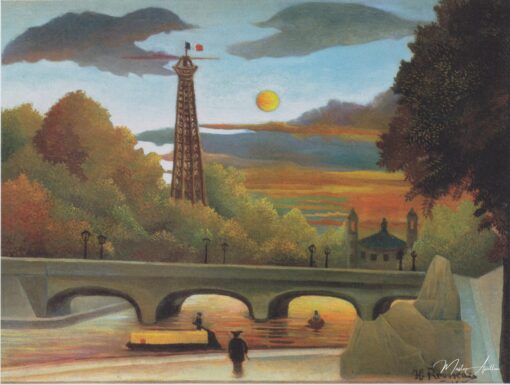 Seine et Tour Eiffel au soleil couchant – Henri Rousseau Henri Rousseau