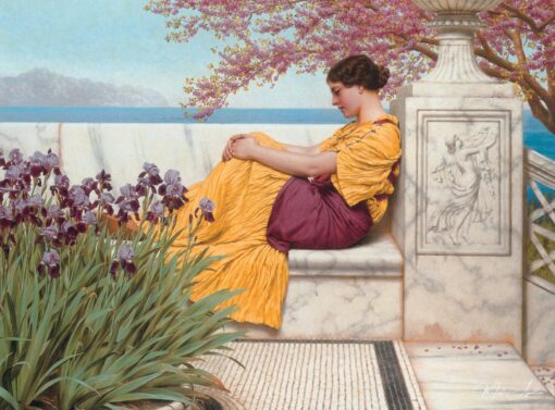 Sous la fleur qui s’accroche à la branche – John William Godward John William Godward