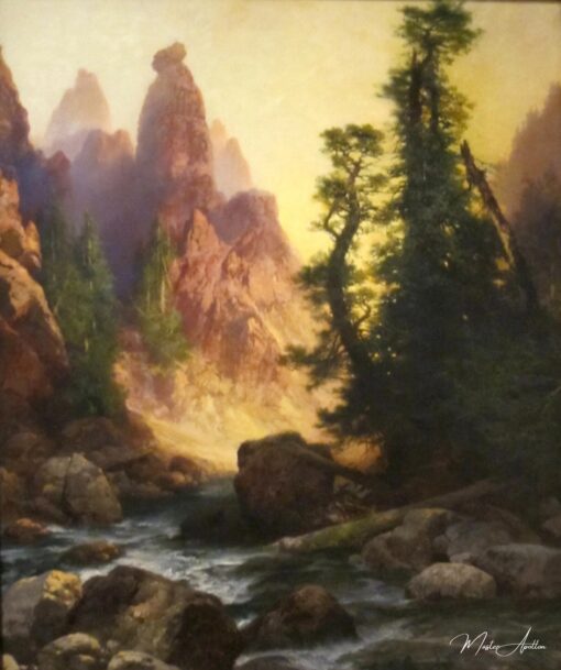 Sous les tours de Tower Falls, Yellowstone – Thomas Moran Thomas Moran