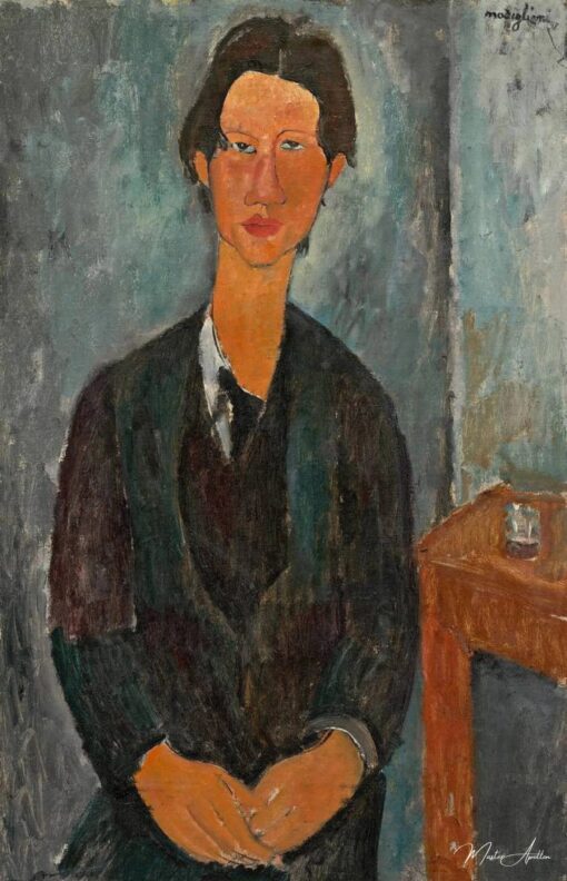 Soutine assis à une table – Amedeo Modigliani Amedeo Modigliani