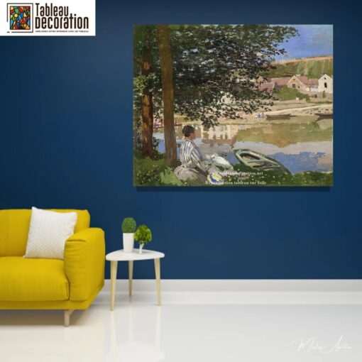 Sur les bords de Seine à Bennecourt – Tableau Monet Claude Monet 5