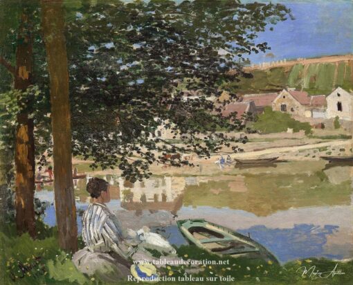 Sur les bords de Seine à Bennecourt – Tableau Monet Claude Monet