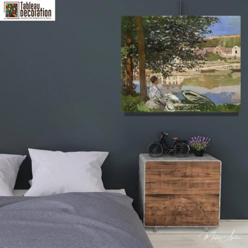 Sur les bords de Seine à Bennecourt – Tableau Monet Claude Monet 4