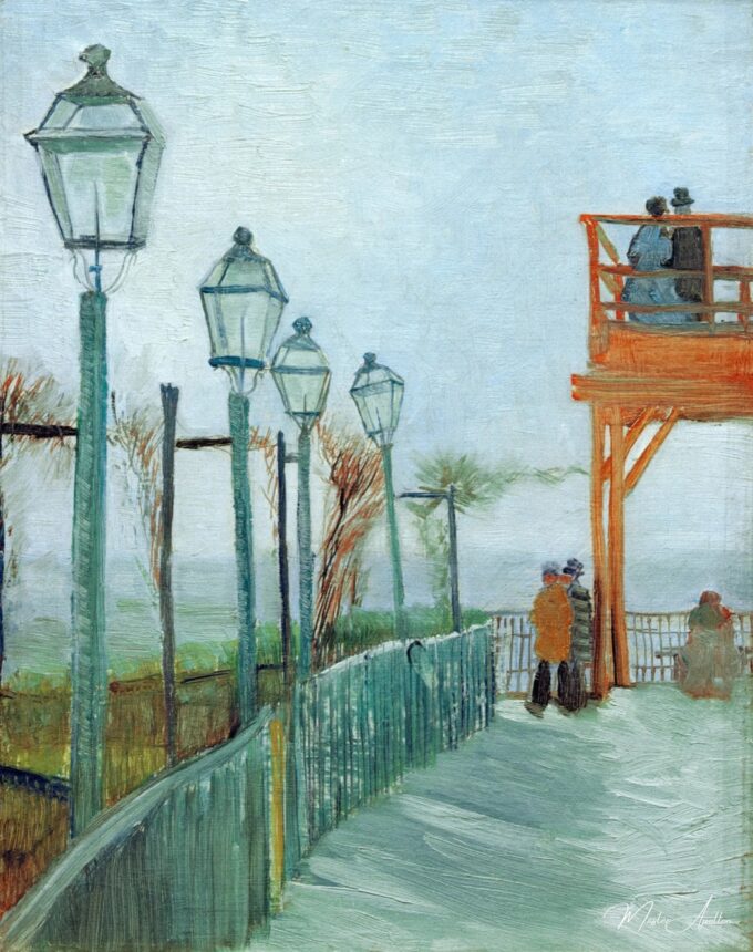 Terrasse et Point d’Observation au Moulin de Blute-Fin, Montmartre – Van Gogh Vincent Van Gogh 2