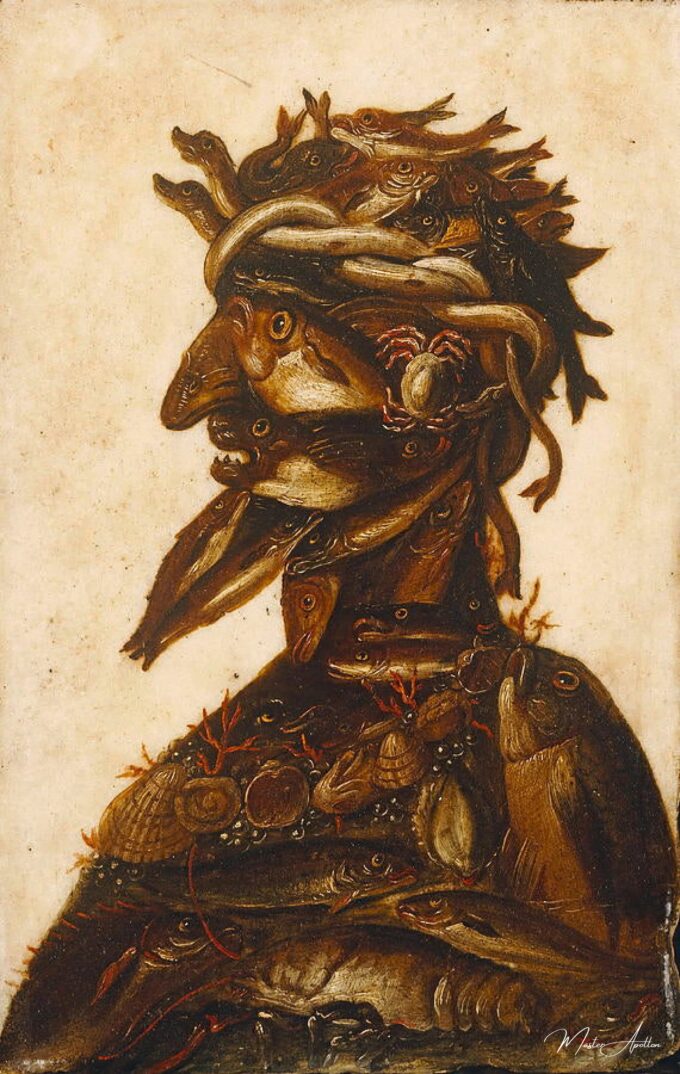 Têtes anthropomorphes représentant l’un des quatre éléments – l’eau – Arcimboldo Giuseppe Arcimboldo 2