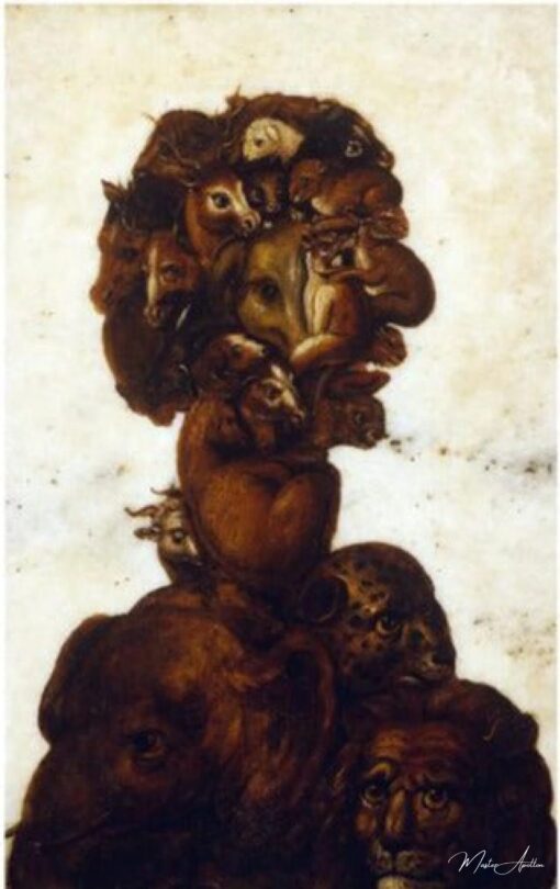 Têtes anthropomorphes représentant l’un des quatre éléments – Terre – Arcimboldo Giuseppe Arcimboldo