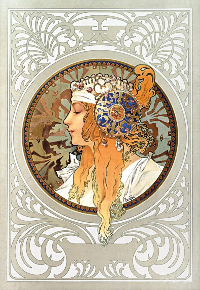 Têtes Byzantines : Blonde – Mucha Alphonse Mucha 2