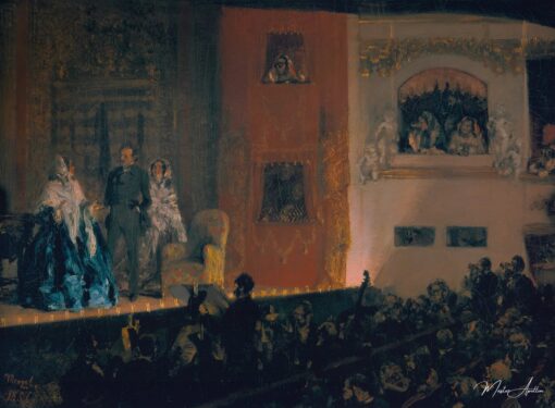 Théâtre du Gymnase in Paris – Adolph von Menzel Adolph von Menzel