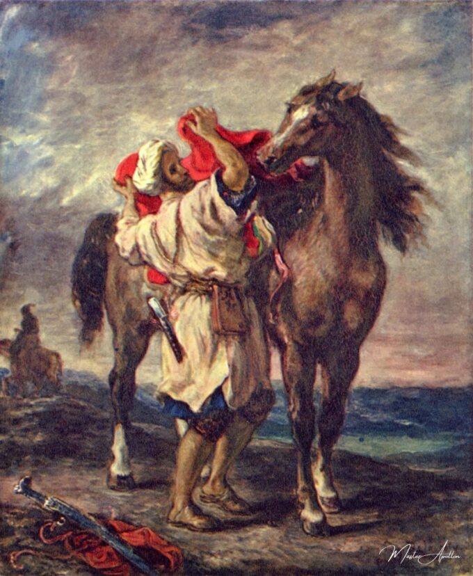 Un arabe selle son cheval – Eugène Delacroix Eugène Delacroix 2