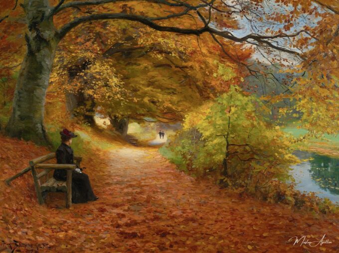 Un chemin boisé en automne – Hans Andersen Brendekilde Andersen Brendekilde 2