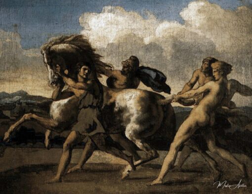 Un cheval arrêté par quatre jeunes gens – Théodore Géricault Théodore Géricault