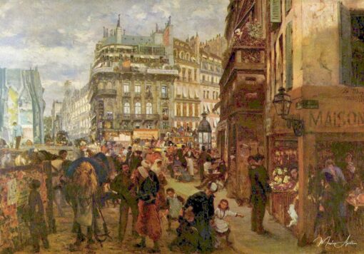 Un jour de semaine à Paris – Adolph von Menzel Adolph von Menzel