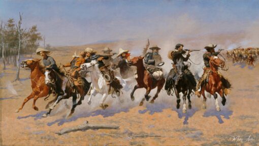 Une course pour le bois – Frederic Remington Frederic Remington