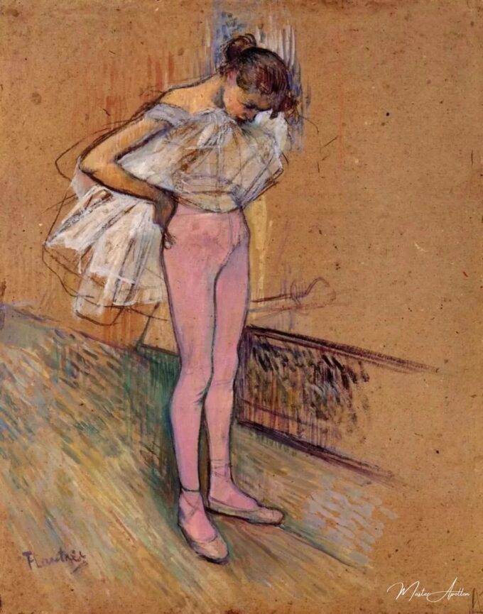 Une danseuse ajustant son justaucorps – Toulouse Lautrec Henri de Toulouse-Lautrec 2