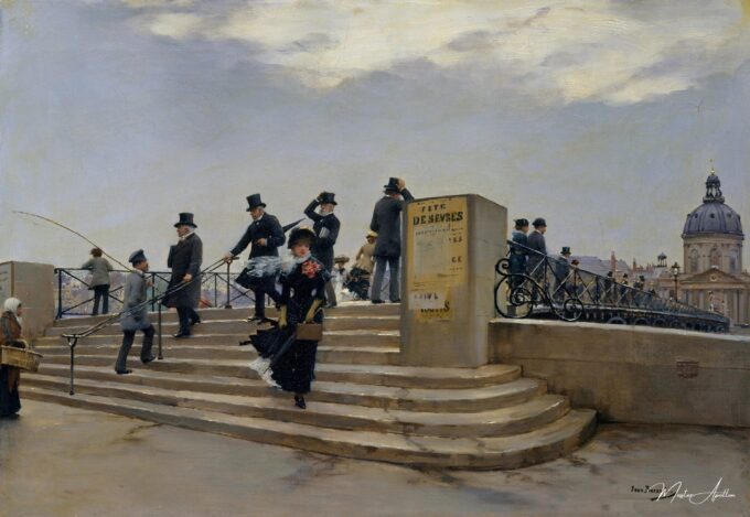 Une journée venteuse sur le Pont des Arts – Jean Béraud Jean Béraud 2
