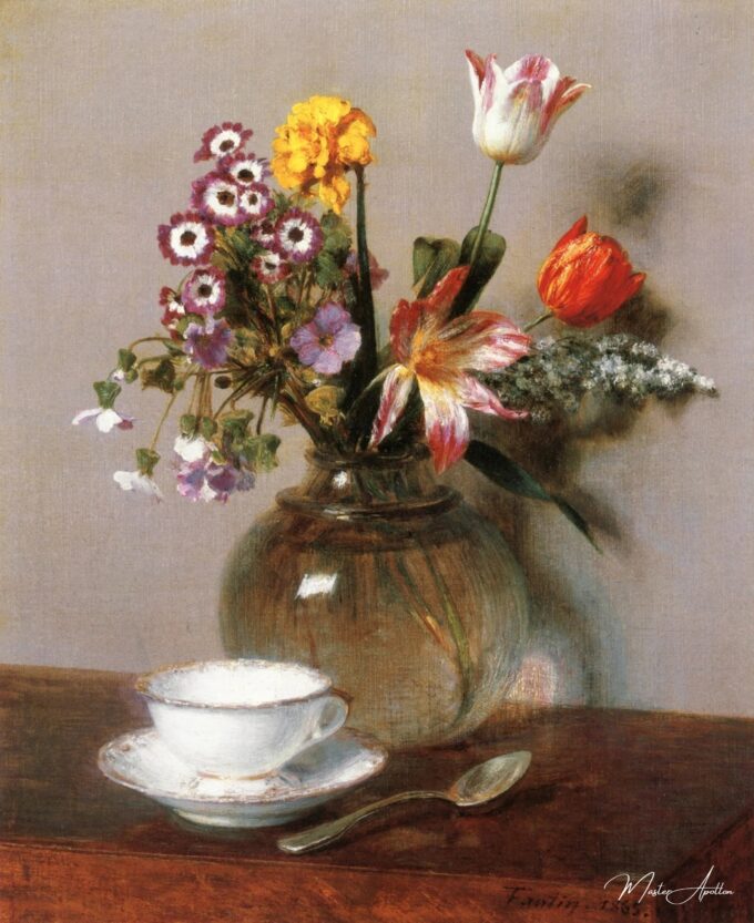 Vase de fleurs avec une tasse à café, 1865 – Henri Fantin-Latour Henri Fantin-Latour 2