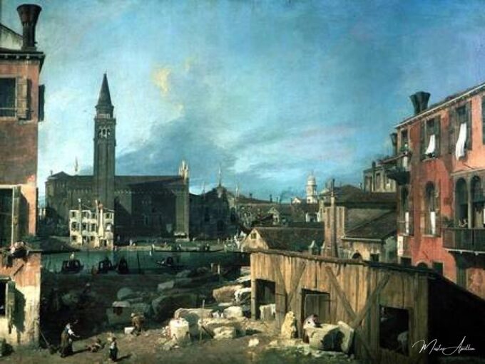 Venise : Campo San Vidal et Santa Maria della Carita (la cour du tailleur de pierre) – Canal Giovanni Antonio Giovanni Antonio Canal 2