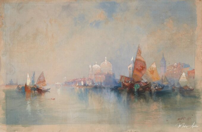 Venise, la lagune en direction de Santa Maria della Salute, 1894 – Thomas Moran Thomas Moran 2