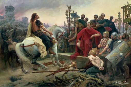 Vercingetorix jette ses armes aux pieds de Jules César – Lionel Royer Lionel Royer 2