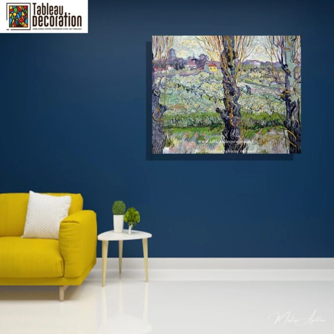 Verger en fleur avec vue d’Arles – Van Gogh Vincent Van Gogh 5