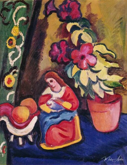 Vie avec La Madonne (Petunie et pommes) – August Macke August Macke 2