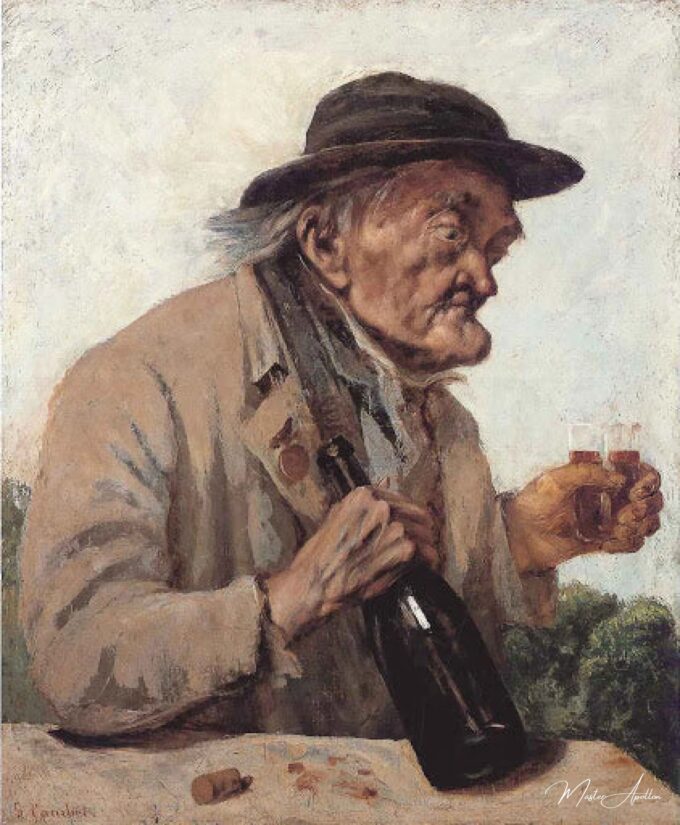 Vieil homme avec un verre de vin – Gustave Courbet Gustave Courbet 2