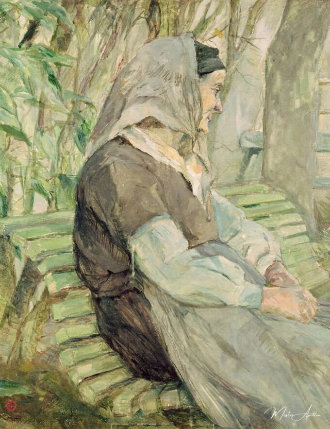 Vieille femme assise sur un banc à Celeyran – Toulouse Lautrec Henri de Toulouse-Lautrec 2
