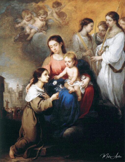 Vierge à l’Enfant avec sainte Rose de Viterbe – Bartolomé Esteban Murillo Bartolomé Esteban Murillo