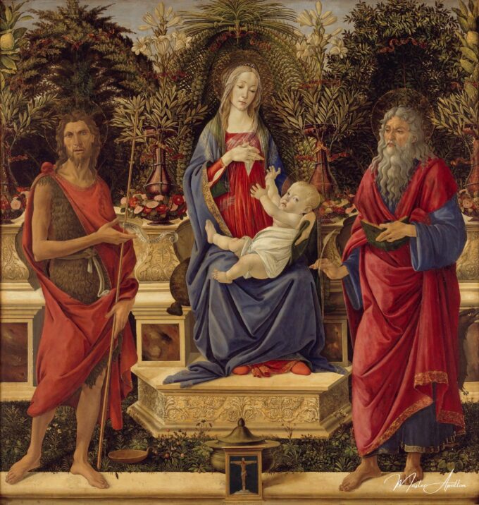 Vierge trônant avec un enfant et des saints – Sandro Botticelli Sandro Botticelli 2