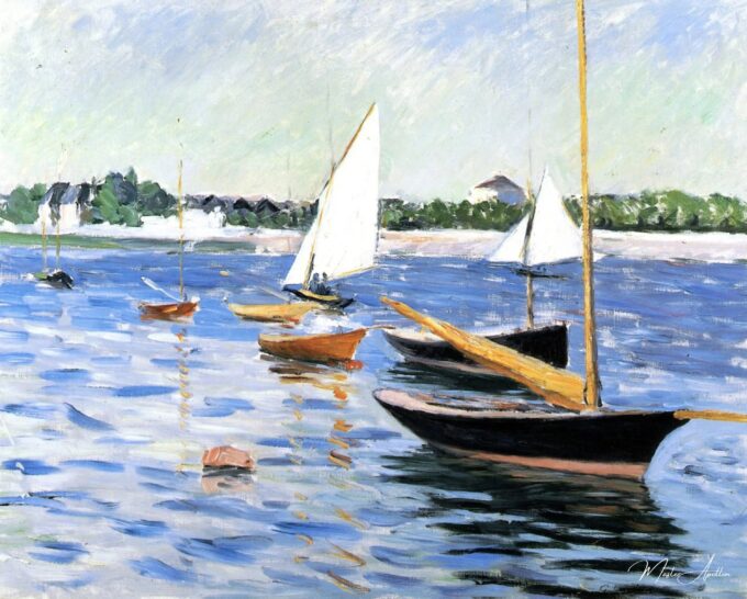 Voiliers à Argenteuil de Caillebotte Gustave Caillebotte 2