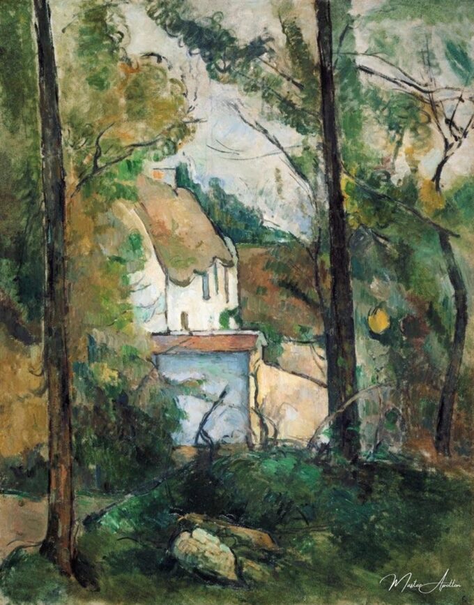 Vue au travers des arbres sur une maison (Auvers) – Paul Cézanne Paul Cézanne 2