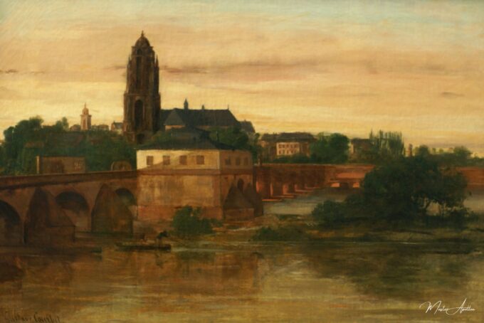Vue de Francfort sur le Main avec le vieux pont depuis Sachsenhausen – Gustave Courbet Gustave Courbet 2