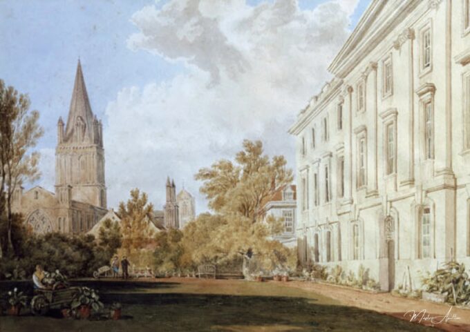 Vue de la cathédrale de l’église du Christ et du jardin – William Turner William Turner 2