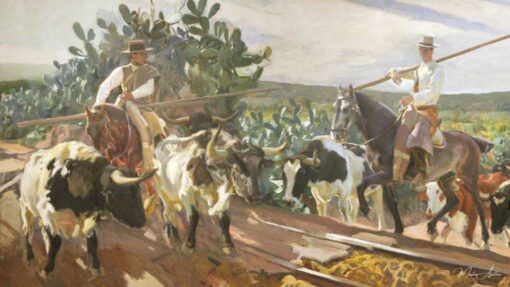 Vue d’Espagne : Andalousie, Encierro – Sorolla Joaquín Sorolla