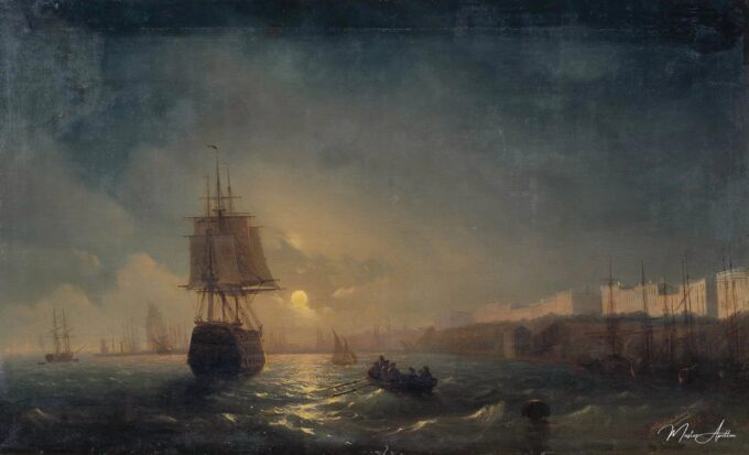 Vue d’Odessa par une nuit de lune – Ivan Aïvazovski Ivan Aïvazovski 2