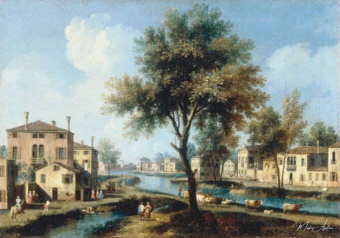 Vue d’un village sur la Brenta – Giovanni Antonio Canal Giovanni Antonio Canal 2