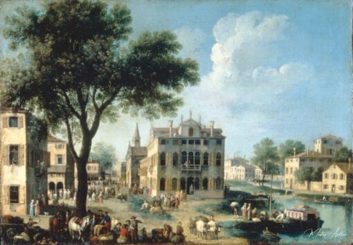 Vue d’une ville sur la Brenta, Vénétie, Italie – Giovanni Antonio Canal Giovanni Antonio Canal 2