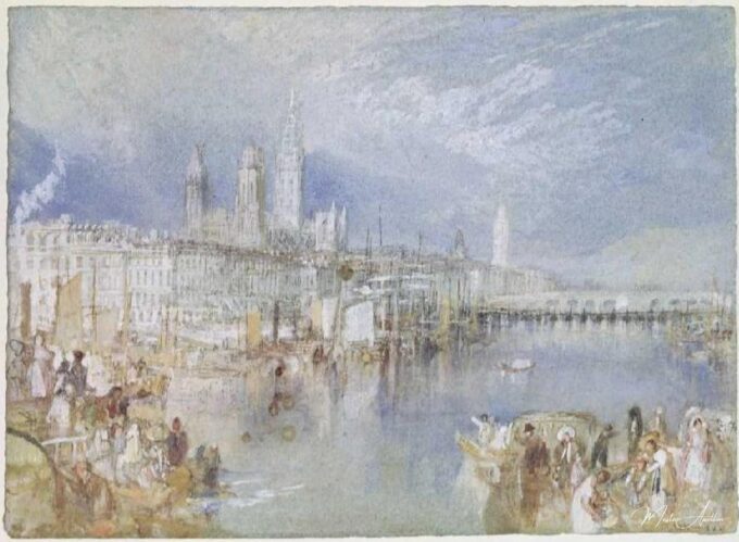Vue sur Rouen dans le sens du fleuve – William Turner William Turner 2