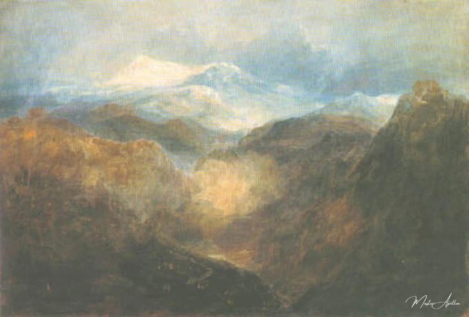 Waliser de montagnes avec une armée sur la marche – William Turner William Turner 2