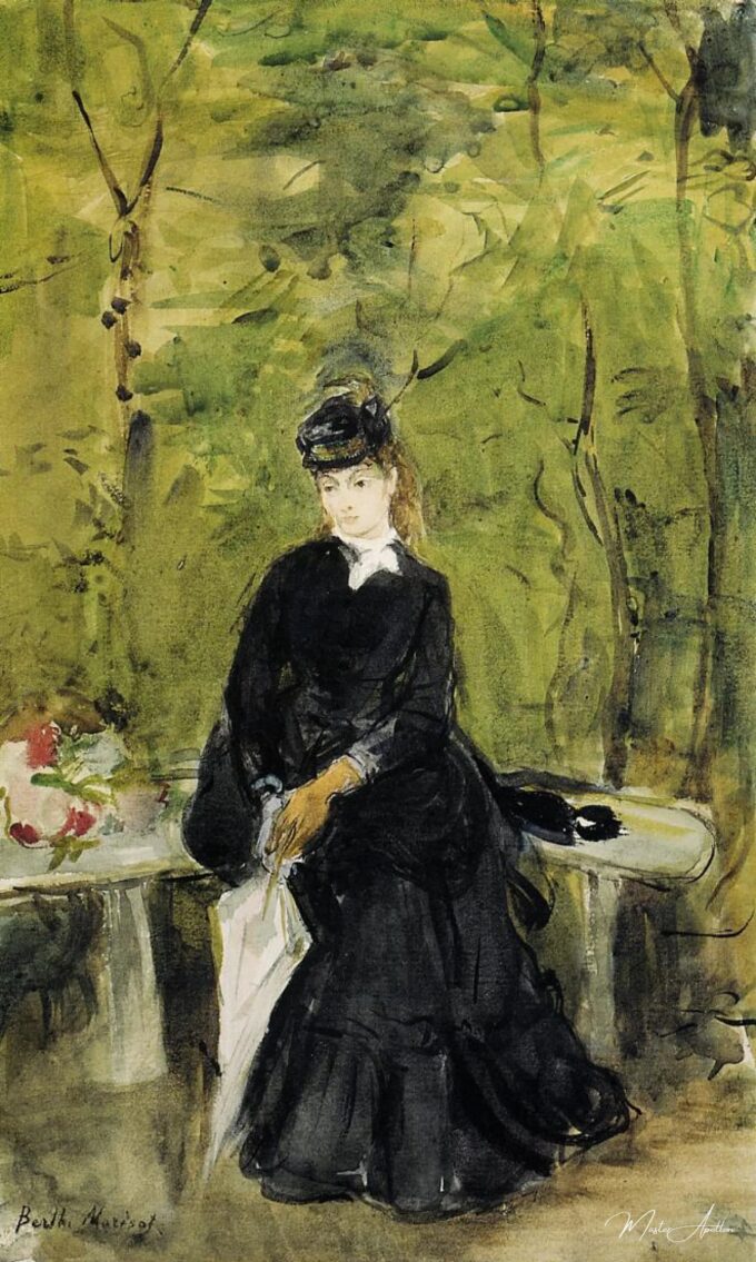 Young Lady Seated on a Bench – Berthe Morisot Berthe Morisot 2
